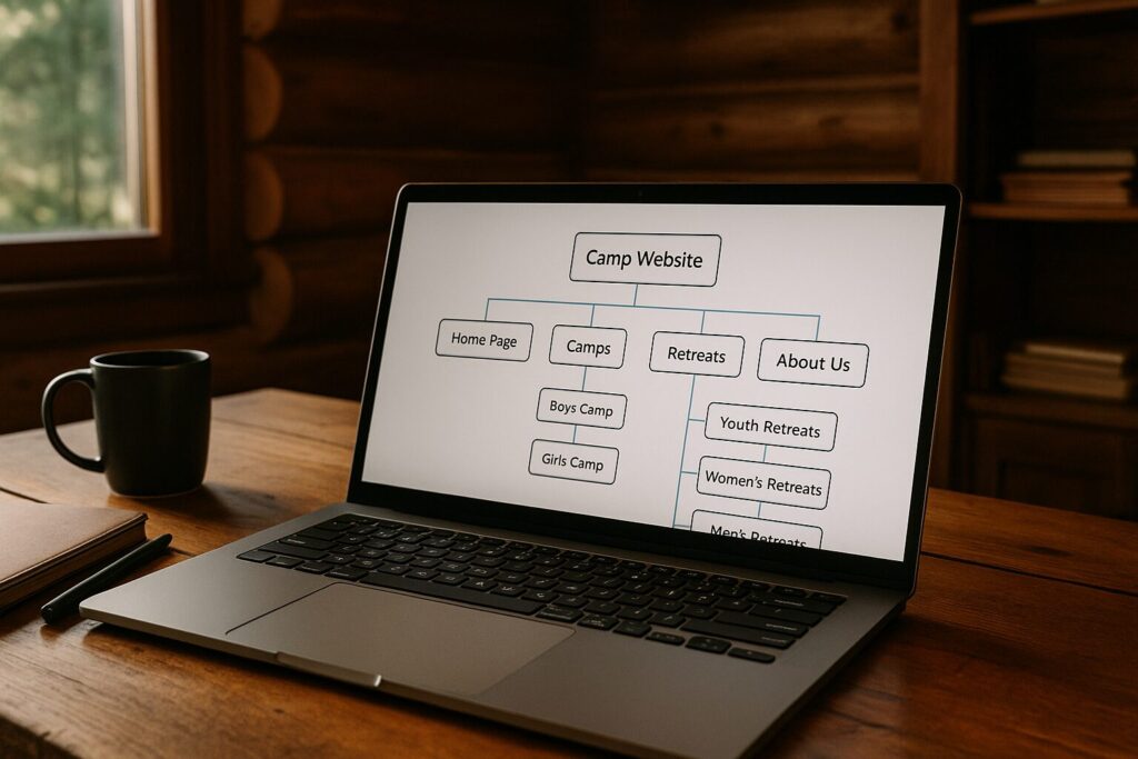 SEO for Camps: How to Get More Registrations from Google 3 Screenshot showing Camp Website Sitemap